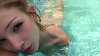 Swimming In Pleasure: Girl Indulges In Solo Play In The Pool